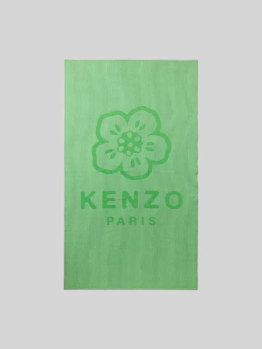 Zdjęcie produktu Ręcznik plażowy z detalem z logo Kenzo Zielony