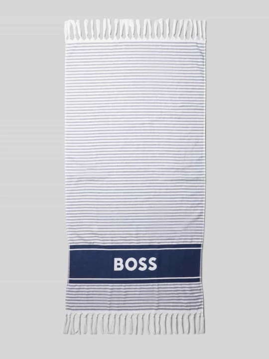 Zdjęcie produktu Ręcznik z frędzlami model ‘Riviera Towel’ Boss Granatowy