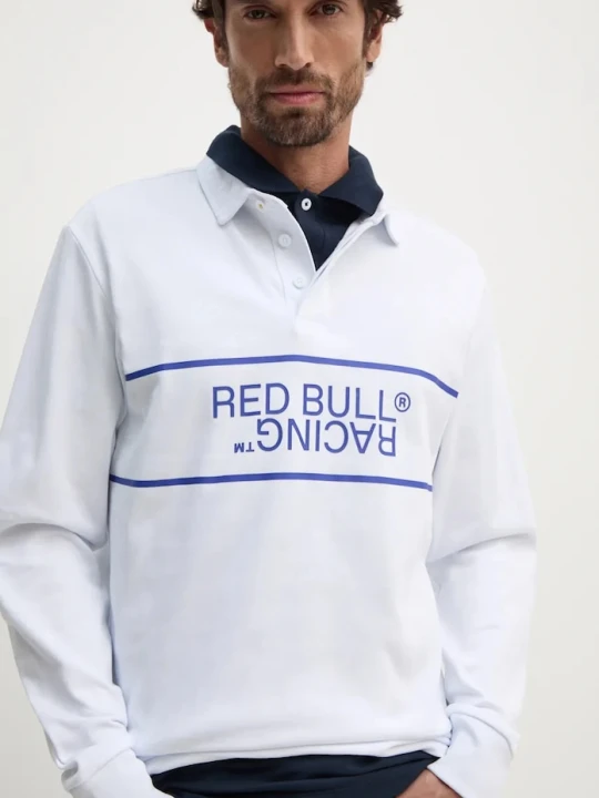 Zdjęcie produktu Red Bull Racing x Pepe Jeans longsleeve bawełniany biały