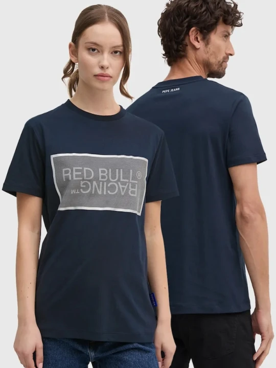 Zdjęcie produktu Red Bull Racing x Pepe Jeans t-shirt bawełniany granatowy