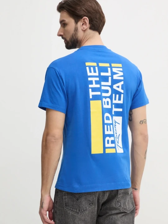 Zdjęcie produktu Red Bull Racing x Pepe Jeans t-shirt bawełniany REDBULL TEAM TEE fioletowy