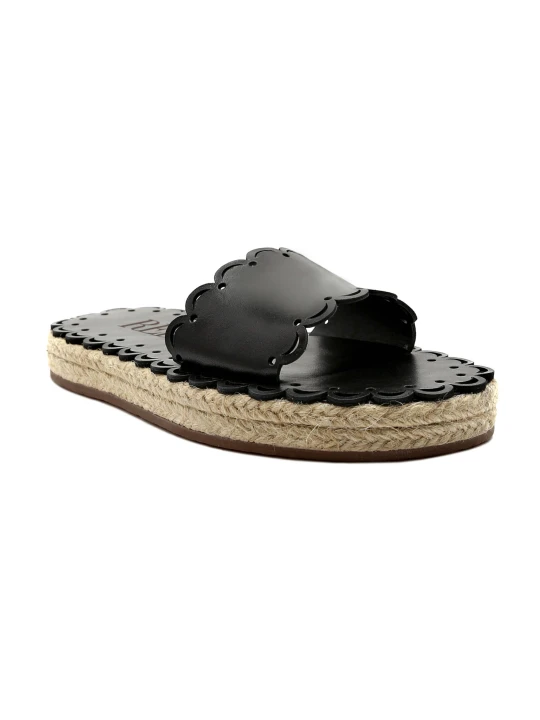 Zdjęcie produktu Red Valentino Skórzane klapki czarny