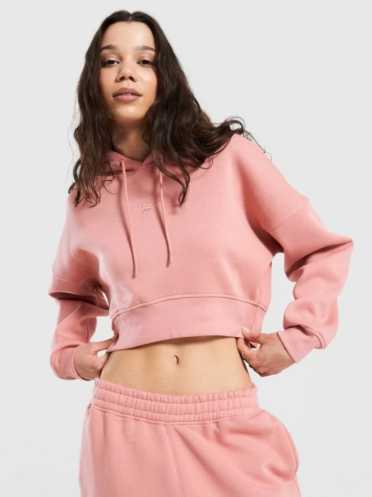 Zdjęcie produktu Reebok Bluza Z Kapturem Crop Wardrobe Essentials różowy