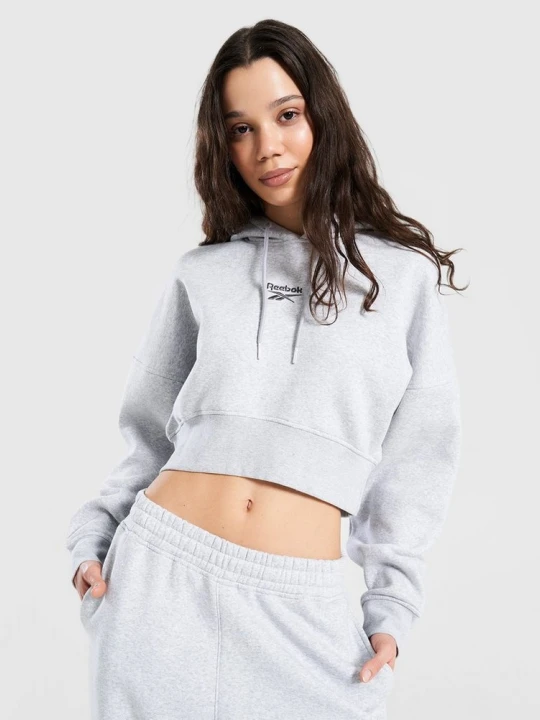 Zdjęcie produktu Reebok Bluza Z Kapturem Crop Wardrobe Essentials szary