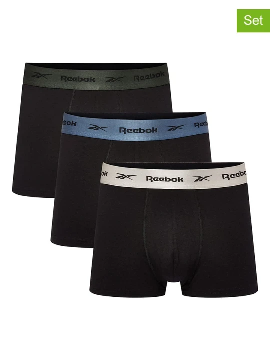 Zdjęcie produktu Reebok Bokserki (3 pary) "Adir" w kolorze czarnym rozmiar: XL