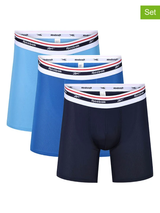 Zdjęcie produktu Reebok Bokserki (3 pary) "Finlo" w kolorze niebieskim rozmiar: L