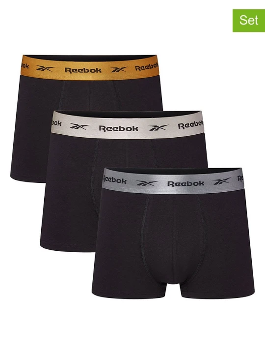 Zdjęcie produktu Reebok Bokserki (3 pary) "Hirst" w kolorze czarnym rozmiar: S