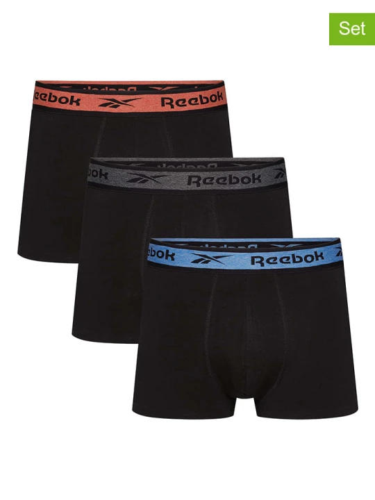 Zdjęcie produktu Reebok Bokserki (3 pary) w kolorze czarnym rozmiar: M