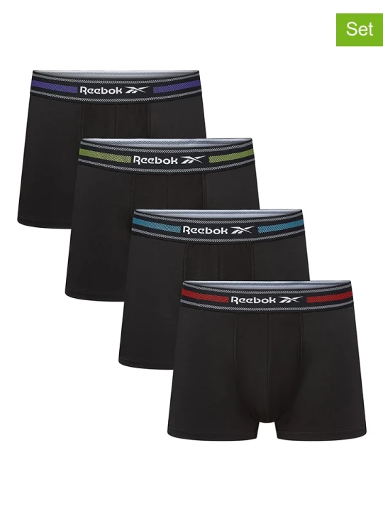 Zdjęcie produktu Reebok Bokserki (4 pary) w kolorze czarnym rozmiar: M