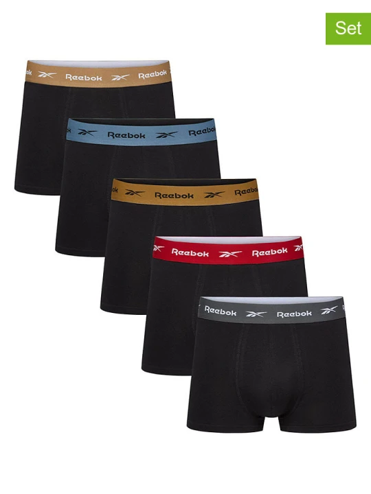 Zdjęcie produktu Reebok Bokserki (5 par) "Hancock" w kolorze czarnym rozmiar: M