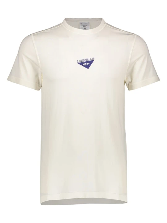 Zdjęcie produktu Reebok Koszulka sportowa w kolorze kremowym rozmiar: L