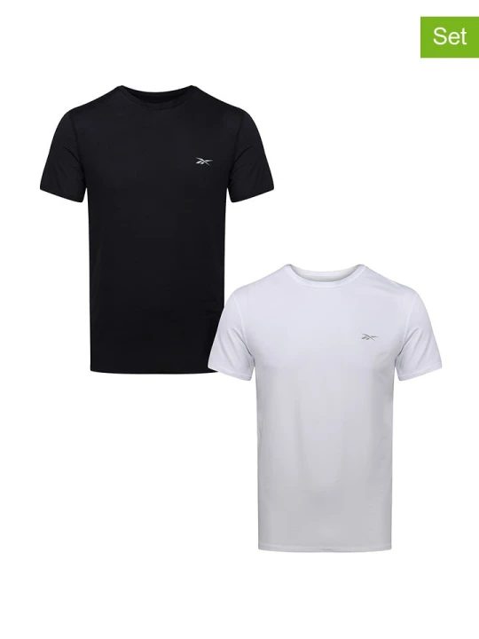 Zdjęcie produktu Reebok Koszulki (2 szt.) "Clancy" w kolorze białym i czarnym rozmiar: L