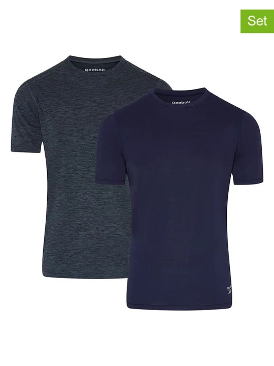 Zdjęcie produktu Reebok Koszulki (2 szt.) w kolorze granatowym rozmiar: M