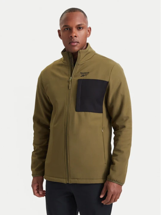 Zdjęcie produktu Reebok Kurtka softshell RCC00096 Zielony ciemny Regular Fit