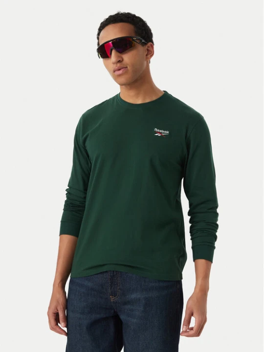 Zdjęcie produktu Reebok Longsleeve Feliks RK25738CCM Zielony ciemny Regular Fit