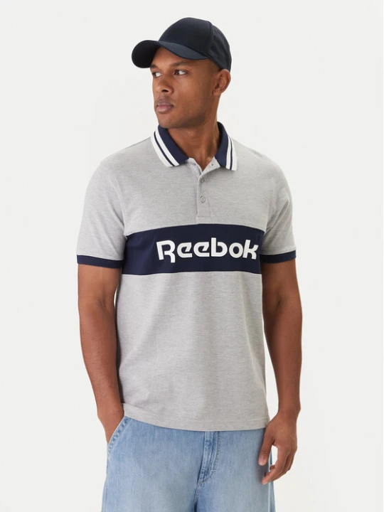 Zdjęcie produktu Reebok Polo Arter RK25548CCM Szary Regular Fit
