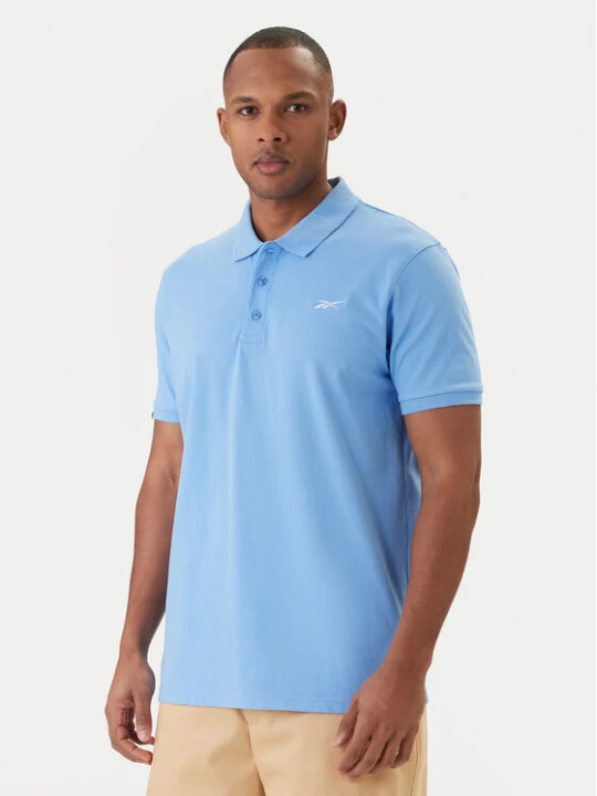Zdjęcie produktu Reebok Polo Breen RK25562CCM Błękitny Regular Fit Niebieski jasny
