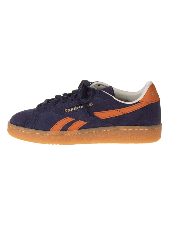 Zdjęcie produktu Reebok Skórzane sneakersy "Club C Grounds" w kolorze granatowo-pomarańczowym rozmiar: 43