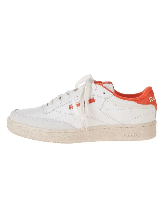 Zdjęcie produktu Reebok Skórzane sneakersy "Club C" w kolorze biało-pomarańczowym rozmiar: 37, 5