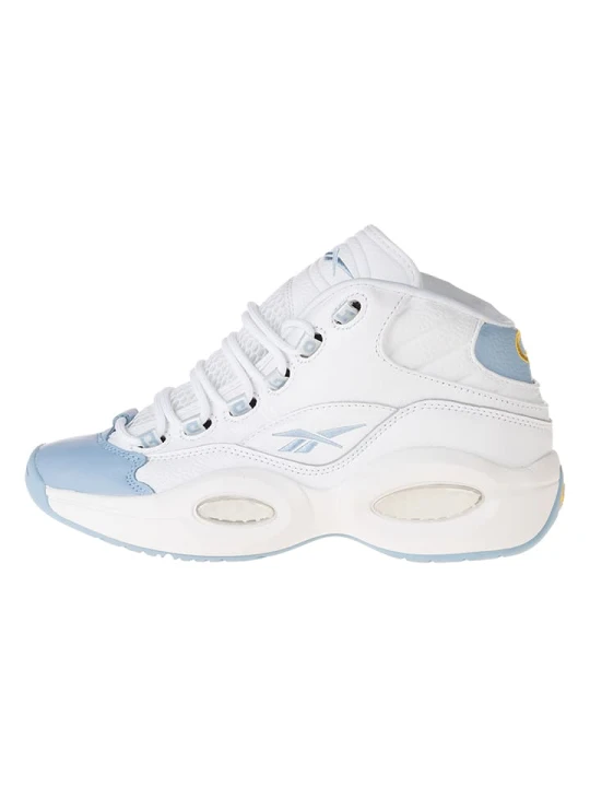 Zdjęcie produktu Reebok Skórzane sneakersy "Question Mid" w kolorze biało-błękitnym rozmiar: 40