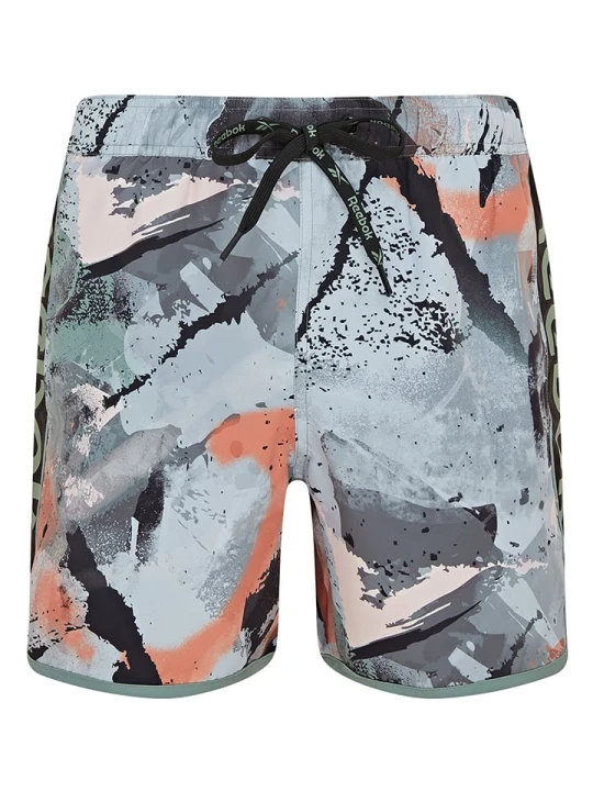 Zdjęcie produktu Reebok Szorty kąpielowe "Elias" w kolorze turkusowo-czarno-błękitnym rozmiar: L