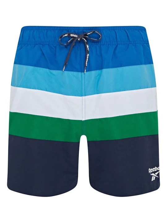 Zdjęcie produktu Reebok Szorty kąpielowe "Spiro" w kolorze niebiesko-zielono-czarnym rozmiar: XL