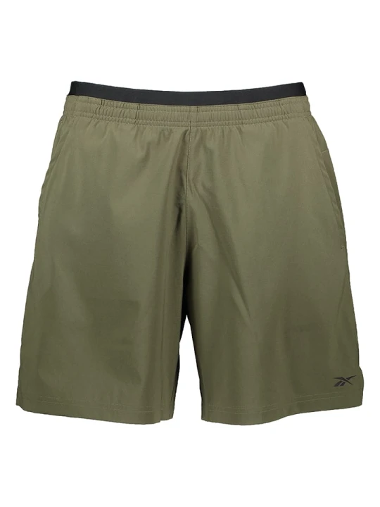 Zdjęcie produktu Reebok Szorty sportowe "Strength +" w kolorze khaki rozmiar: M