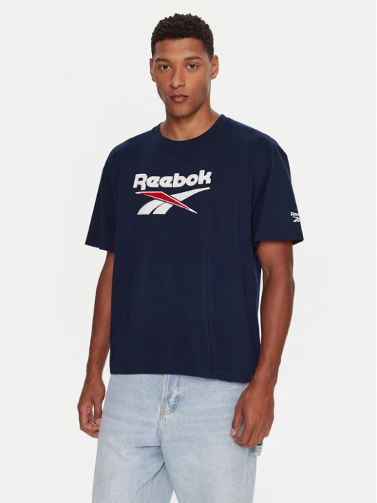 Zdjęcie produktu Reebok T-Shirt RK25153CCM Granatowy Regular Fit