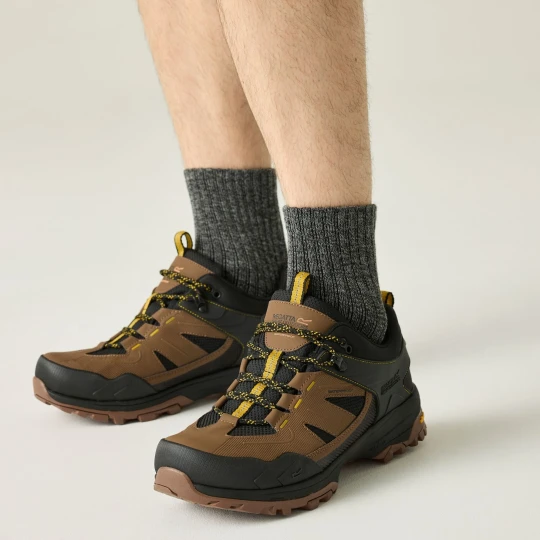 Zdjęcie produktu Regatta Buty męskie trekkingowe niskie z membraną Regen Vibram Brązowy