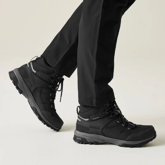 Zdjęcie produktu Regatta Buty męskie trekkingowe wysokie z membraną Regen Vibram Czarny