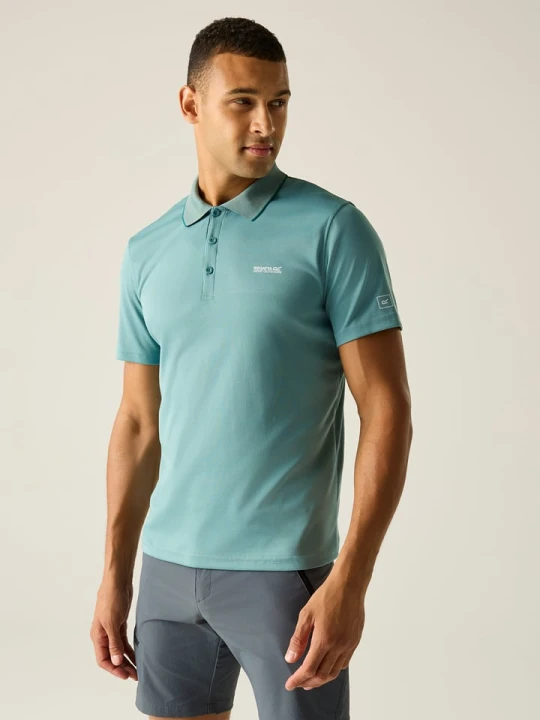 Zdjęcie produktu Regatta Funkcyjna koszulka polo "Maverik V" w kolorze turkusowym rozmiar: M