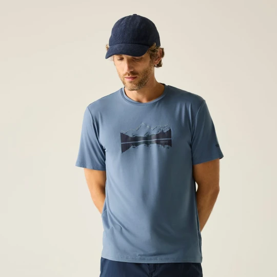 Zdjęcie produktu Regatta Koszulka męska Fingal Stretch Graphic Niebieski