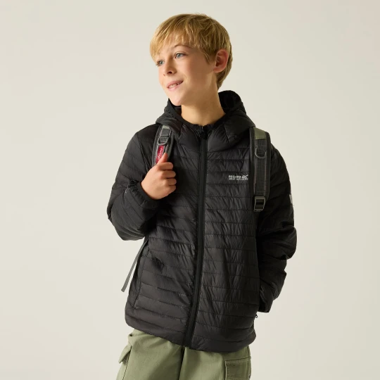 Zdjęcie produktu Regatta Kurtka dziecięca ocieplana Junior Hooded Hillpack Czarny, Rozmiar: 158 cm