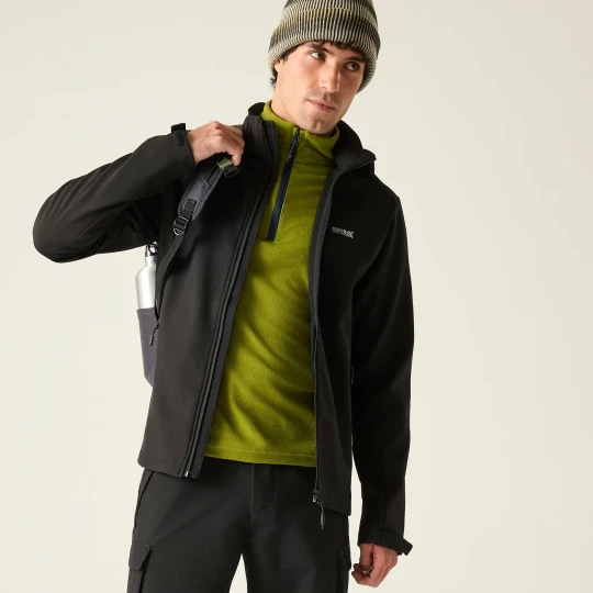 Zdjęcie produktu Regatta Kurtka softshell męska Denvo z kapturem Czarny