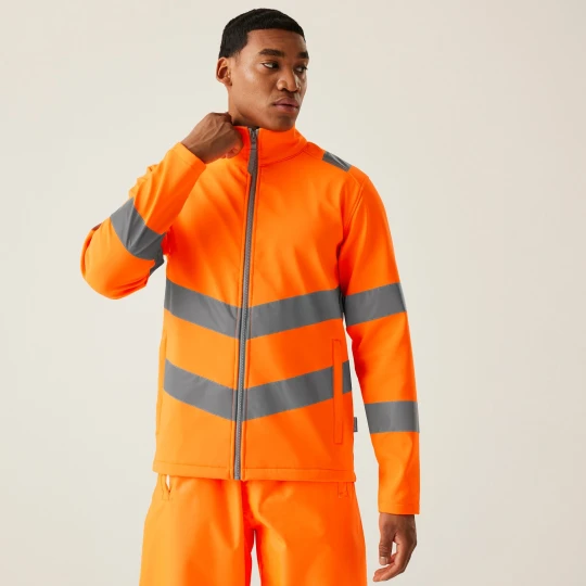 Zdjęcie produktu Regatta Professional Men's Hi-Vis Pro Contract Ablaze 2 Layer Softshell Jacket Pomarańczowy