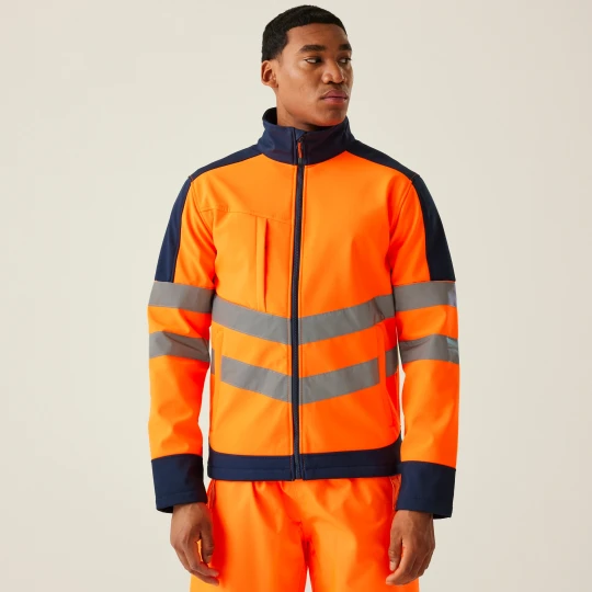 Zdjęcie produktu Regatta Professional Męska kurtka robocza softshell odblaskowa Pomarańczowy