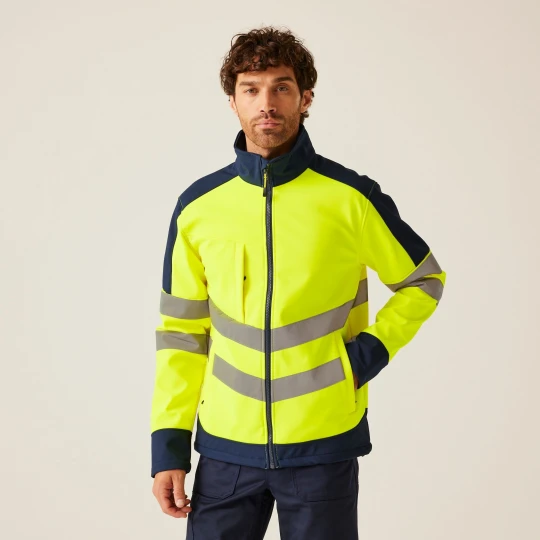 Zdjęcie produktu Regatta Professional Męska kurtka robocza softshell odblaskowa Żółty