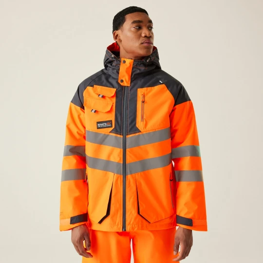 Zdjęcie produktu Regatta Professional Męska wodoodporna kurtka parka odblaskowa Pomarańczowy