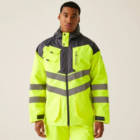 Zdjęcie produktu Regatta Professional Męska wodoodporna kurtka parka odblaskowa Żółty