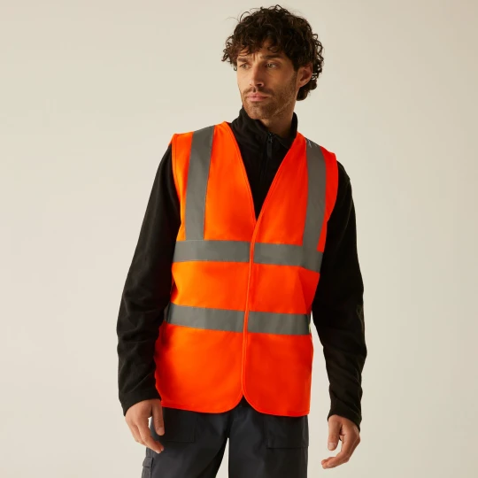 Zdjęcie produktu Regatta Professional Męska kamizelka odblaskowa Pro Hi Vis Pomarańczowy