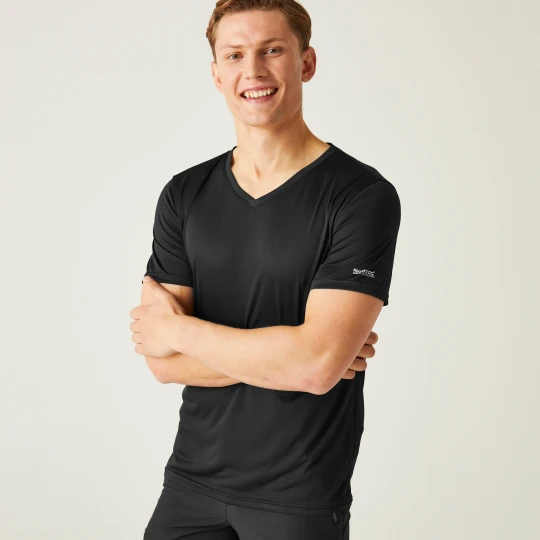 Zdjęcie produktu Regatta Koszulka męska Fingal V-Neck Czarny