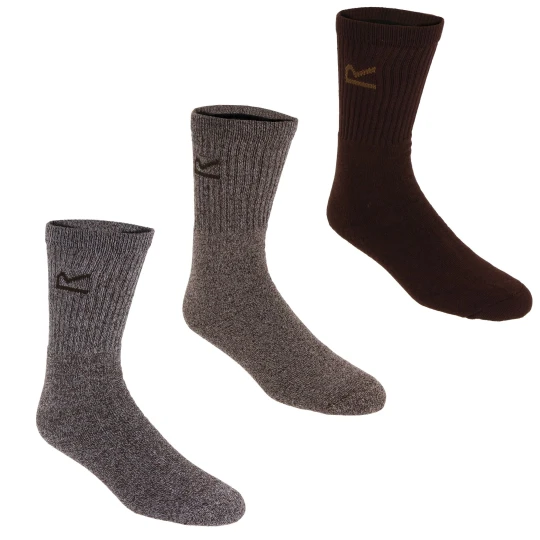 Zdjęcie produktu Regatta Skarpety męskie Sock in A Box 3-pak Brązowy