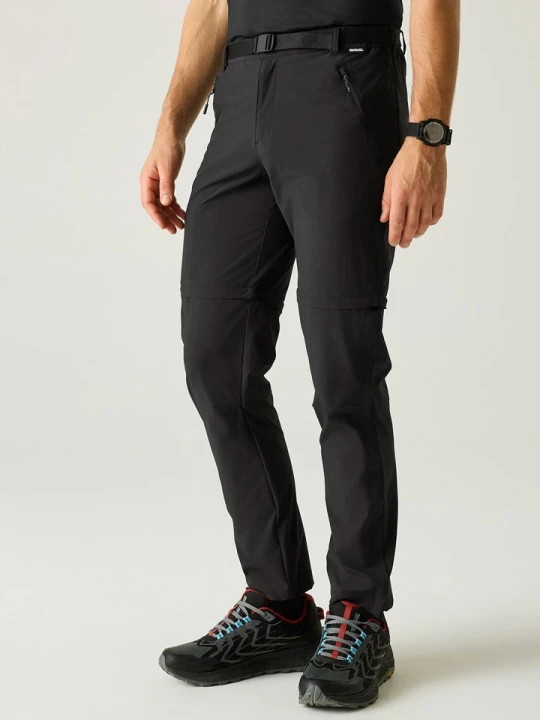 Zdjęcie produktu Regatta Spodnie trekkingowe Zipp-Off "Xert Stretch" w kolorze czarnym rozmiar: 46