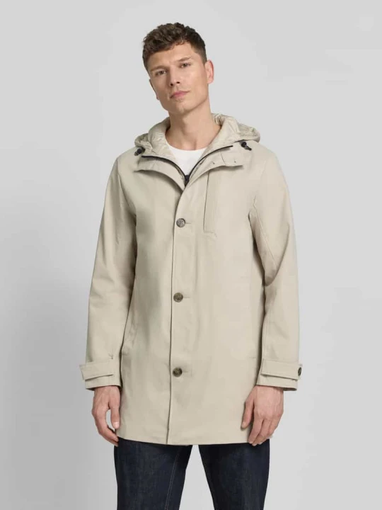 Zdjęcie produktu Regular Fit parka z kapturem Tom Tailor Złamany biały melanż