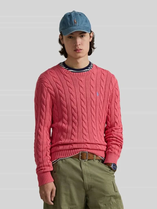 Zdjęcie produktu Regular Fit sweter dzianinowy z czystej bawełny Polo Ralph Lauren Czerwony