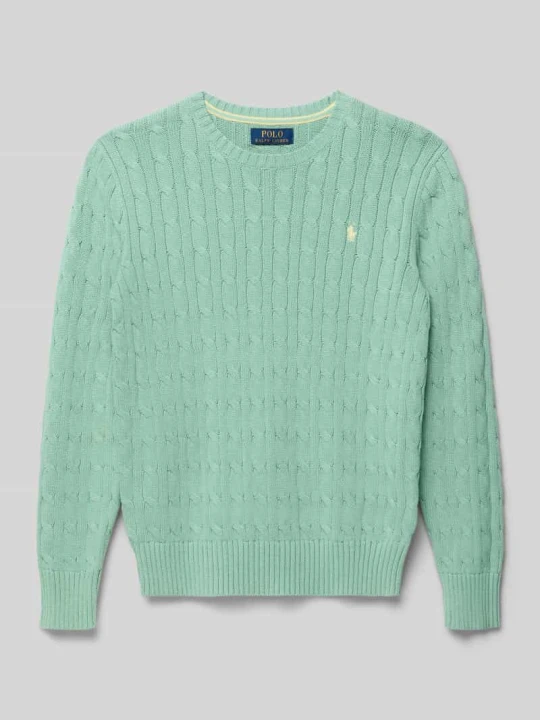 Zdjęcie produktu Regular Fit sweter z czystej bawełny Polo Ralph Lauren Miętowy