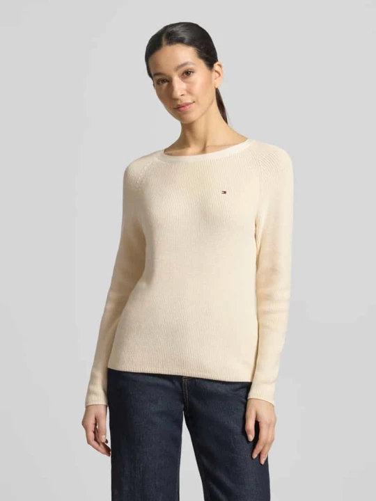 Zdjęcie produktu Regular Fit sweter z czystej bawełny Tommy Hilfiger Écru