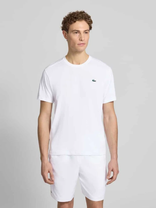 Zdjęcie produktu Regular Fit T-shirt z mieszanki bawełny Lacoste Biały