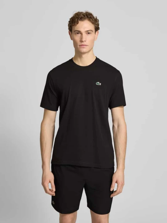 Zdjęcie produktu Regular Fit T-shirt z mieszanki bawełny Lacoste Czarny