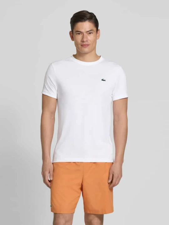 Zdjęcie produktu Regular Fit T-shirt z mieszanki bawełny Lacoste Biały